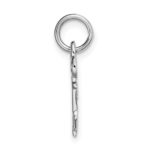 14K White Gold Key Letter M Initial Charm - Image 2