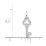 14K White Gold Key Letter P Initial Charm - Image 3