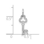 14K White Gold Key Letter R Initial Charm - Image 3