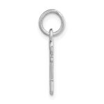 14K White Gold Key Letter T Initial Charm - Image 2