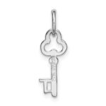 14K White Gold Key Letter T Initial Charm - Image 3