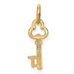 14k Key Letter T Initial Charm - Image 3