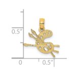 14k Artists Paint Palette Charm - Image 3