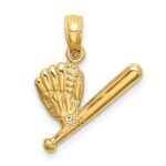 14K Baseball/Bat/Glove Charm - Image 4