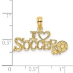 14K I HEART SOCCER with Ball Charm - Image 3