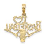 14K I HEART BASKETBALL with Ball and Net Charm - Image 4