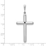 14k White Gold Cross Pendant - Image 4