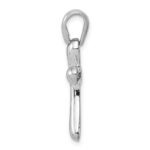 14k White Gold Freeform Cross Pendant - Image 2