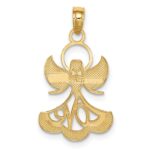 14K and White Rhodium LOVE Angel Pendant - Image 4