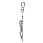 14k White Gold Passion Crucifix Pendant - Image 2
