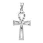 14k White Gold Ankh Cross Pendant