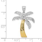 14k Two-tone Palm Tree Pendant - Image 3