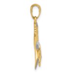14K and White Rhodium Sailfish Pendant - Image 2