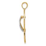 14K Two-tone Triple Sea Turtle Flip-Flop Pendant - Image 2