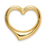 14K Polished Floating Heart Chain Slide - Image 3