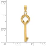 14K Polished 3-D Key Charm - Image 3