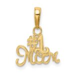 14k #1 MOM Charm