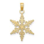 14K White Gold Polished Snowflake Charm - Image 3