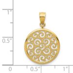 14k Filigree Round Pendant - Image 4