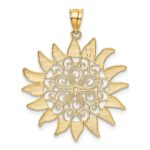 14k Filigree Sun Pendant - Image 3