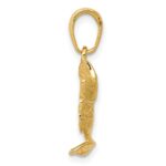 14k Small Bass Fish Charm - Image 2