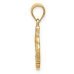 14k and White Rhodium Crown Pendant - Image 2