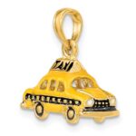 14k 3-D Enameled TAXI Pendant - Image 5