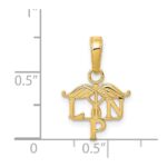14k LPN Licensed Practical Nurse Symbol Pendant - Image 4