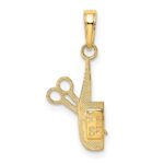 14k Comb and Scissors Charm - Image 3