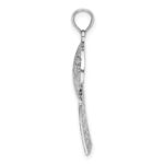 14K White Gold Basketball and Net Charm - Image 2