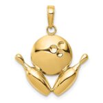 14k Bowling Pins and Ball Charm