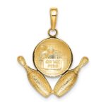 14k Bowling Pins and Ball Charm - Image 3