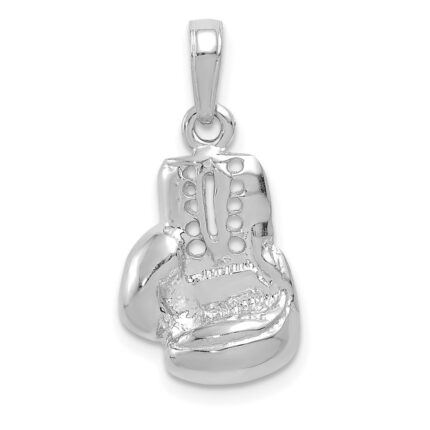 14k White Gold Cut-out Boxing Glove Charm