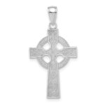 14k White Gold Celtic Cross Pendant
