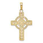 14k Diamond-cut Celtic Cross Pendant - Image 3