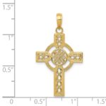 14k Diamond-cut Celtic Cross Pendant - Image 4