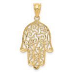 14k Filigree Hamsa Pendant - Image 4