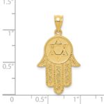 14k Hamsa with Star of David Charm - Image 4