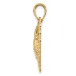 14K Polished MOM Scalloped Heart Pendant - Image 2