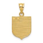 14k Enameled USA Flag Shield Pendant - Image 3