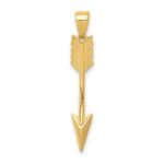 14K Polished 3-D Arrow Pendant
