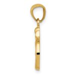 14k Gold Polished Om Symbol Pendant - Image 2