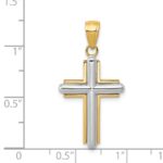 14k Two-tone Cross Pendant - Image 3