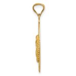 14K Polished Diamond-cut Solid Our Lady Of Guadalupe Oval Pendant - Image 2