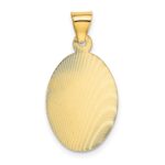14k Polished and Satin Solid Our Lady of Guadalupe Oval Pendant - Image 3