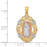 14K Two-tone with White Rhodium Our Lady of Guadalupe Pendant - Image 3