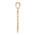 14K Polished Solid Large Saint Michael Protect Us Medal Badge Pendant - Image 2