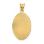 14K with Rose and White Rhodium Diamond-cut Solid Our Lady Of Guadalupe Oval Pendant - Image 4