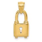 14K Polished Padlock Charm