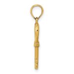 14k Polished 3D Heart Key Pendant - Image 2